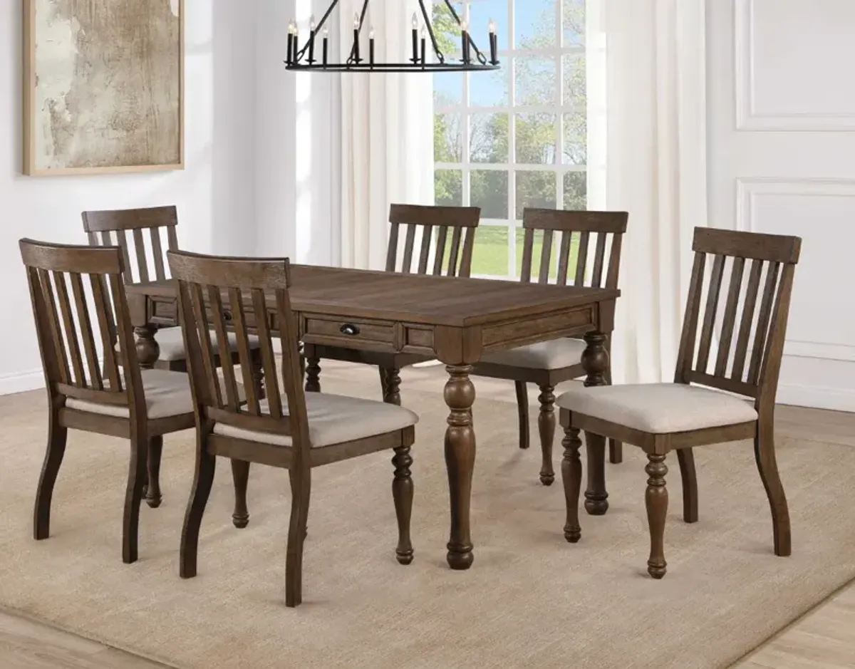 Steve Silver Co. Joanna 7-Piece Brown Dining Set