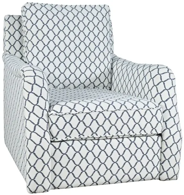 Jofran Inc. Kennedy Navy/White Swivel Chair