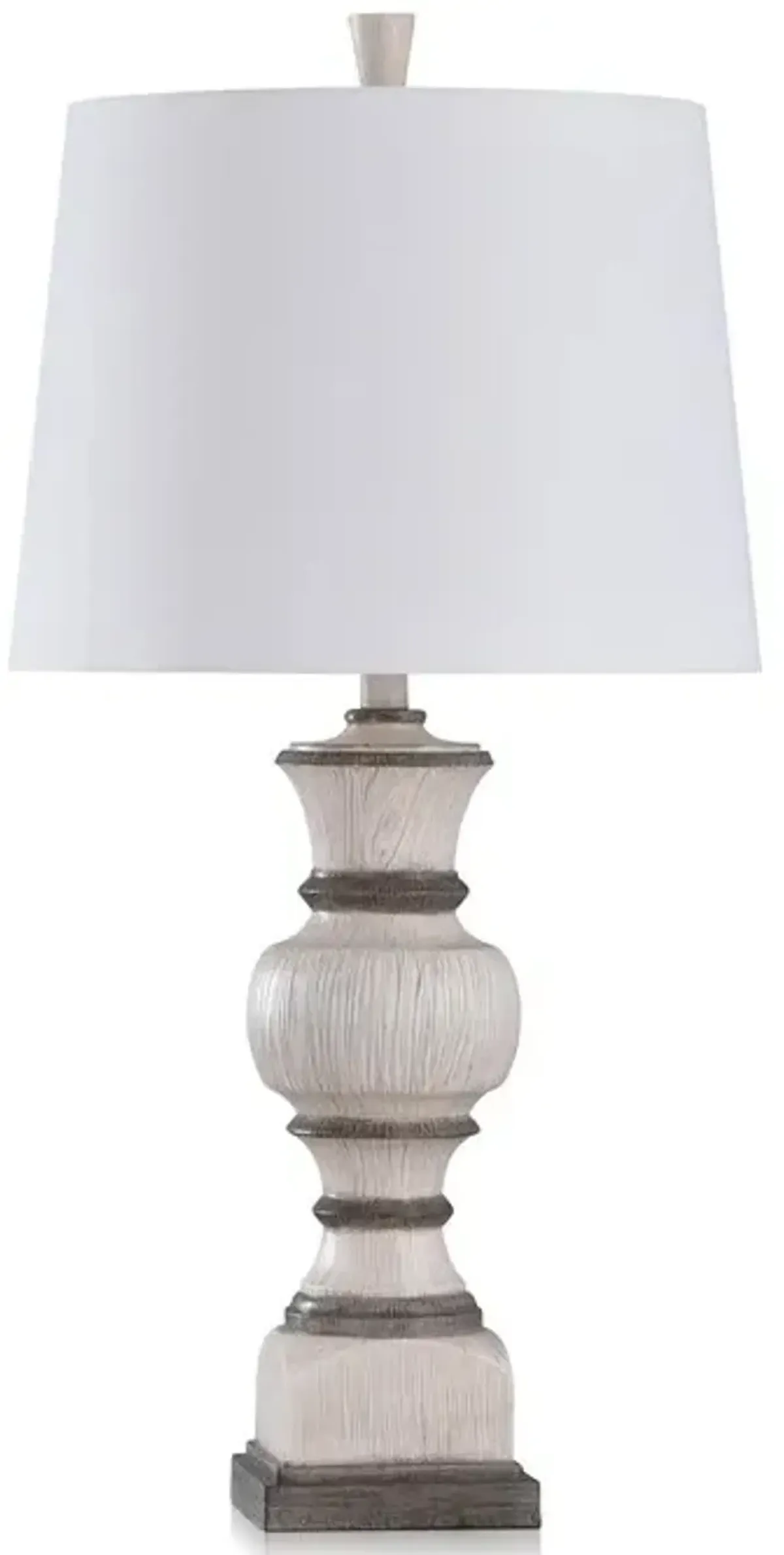 Stylecraft Joes White and Finn Ash/Eggshell/White Table Lamp