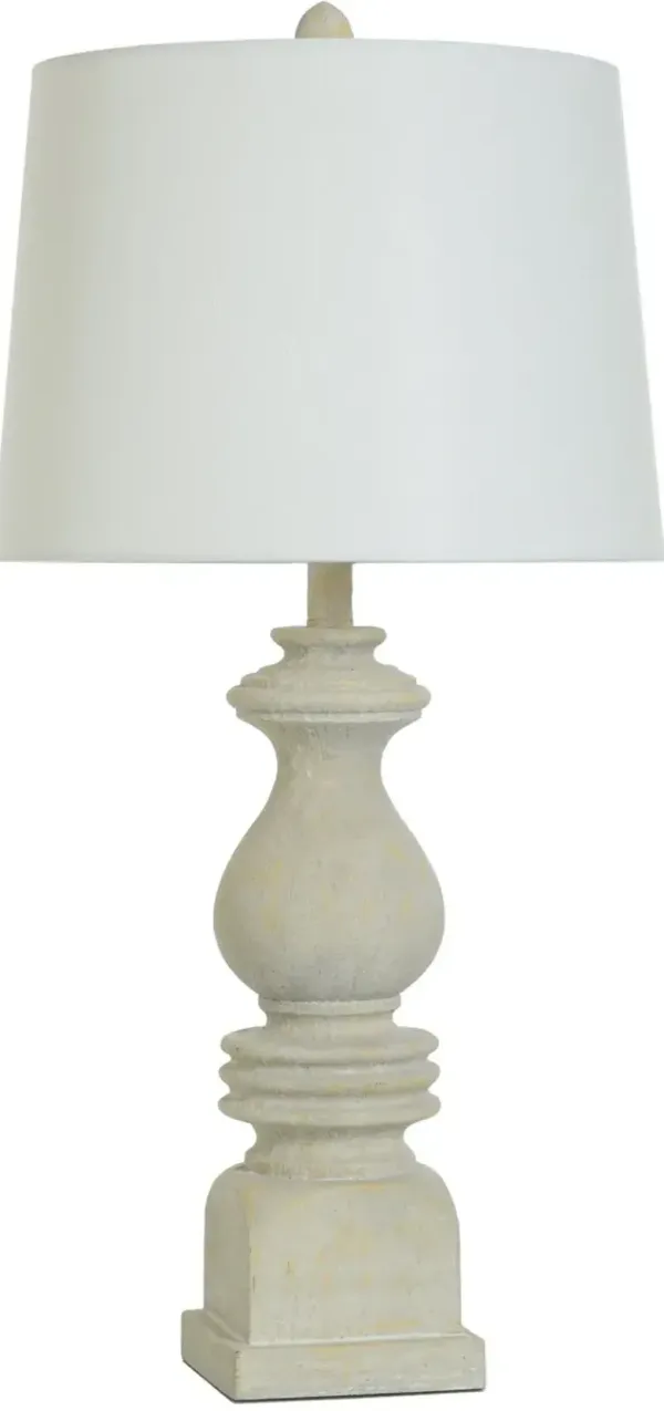 Stylecraft Resin White Table Lamp