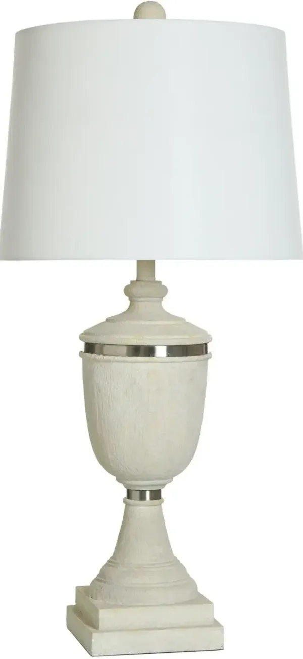 Stylecraft Resin White Table Lamp