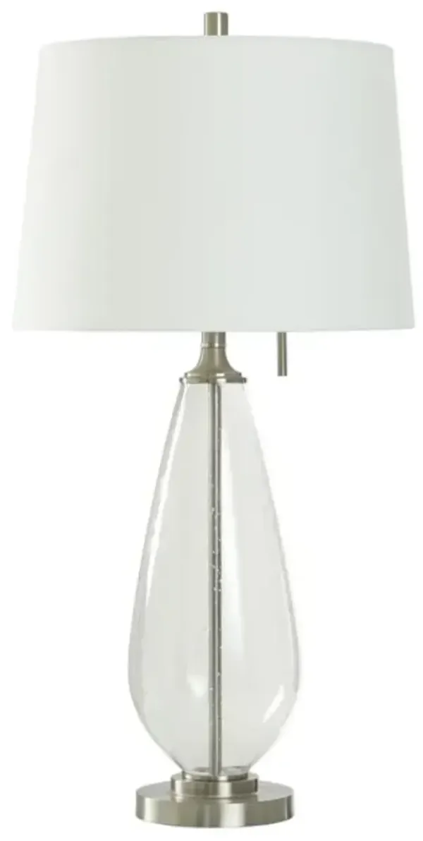 StyleCraft Clear/Silver Glass Table Lamp