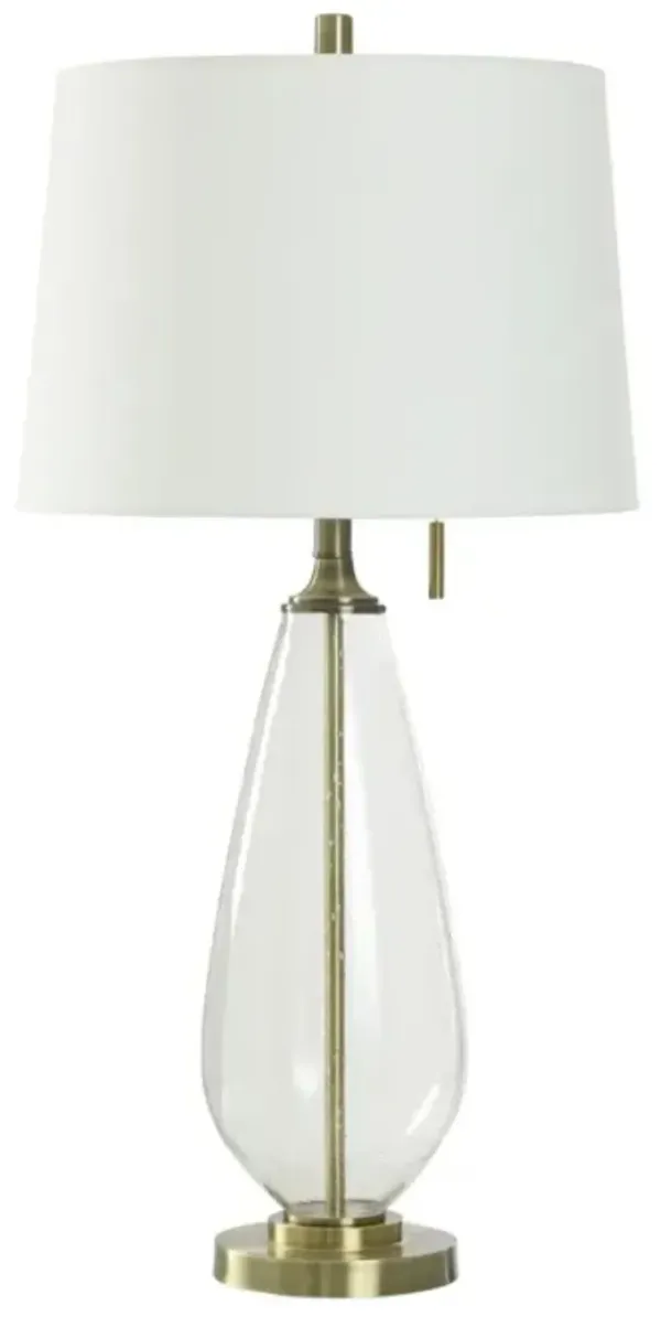 StyleCraft Clear/Gold Glass Table Lamp
