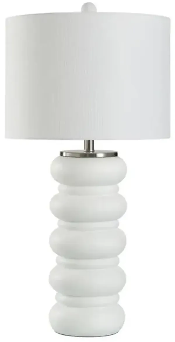 StyleCraft Frosted White Table Lamp