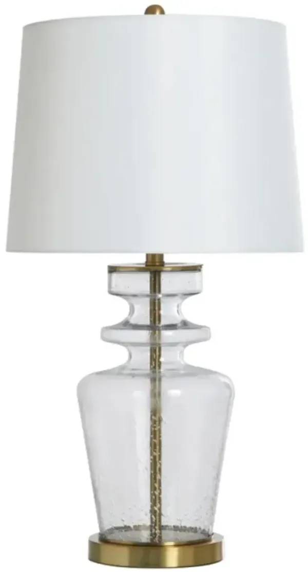 StyleCraft Clear/Light Brass Glass Table Lamp