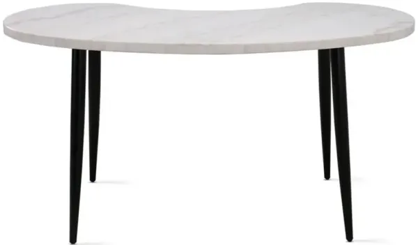 Steve Silver Co. Kinsley White Marble Kidney Shape Desk