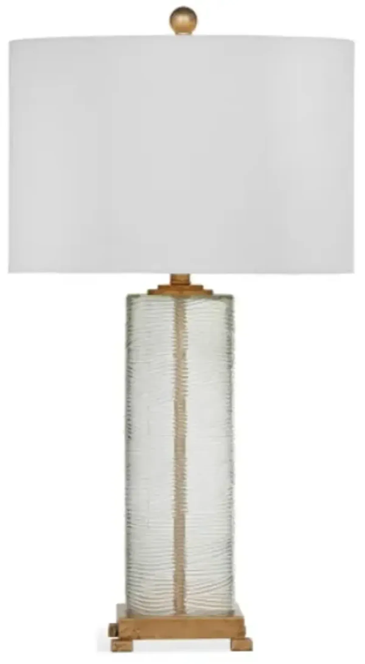 Bassett Mirror Maroa Clear/Gold Leaf Table Lamp