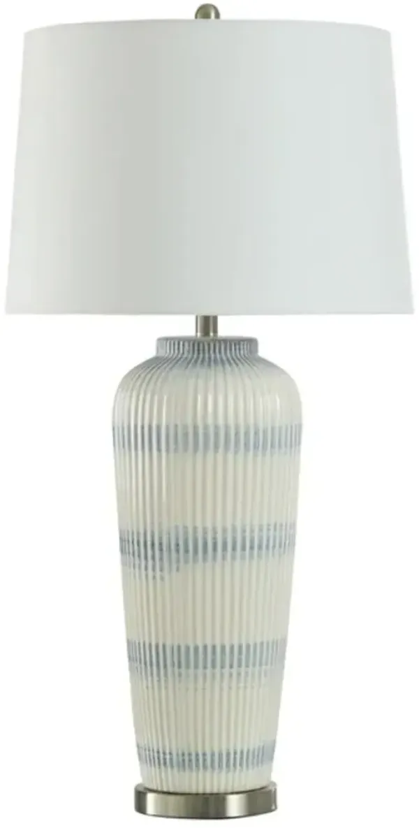 StyleCraft Pristine Blue/White Table Lamp