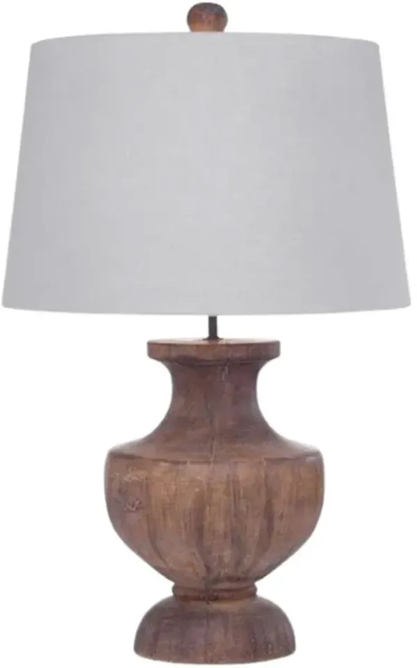 Bassett Mirror Stella Distressed Brown/White Table Lamp