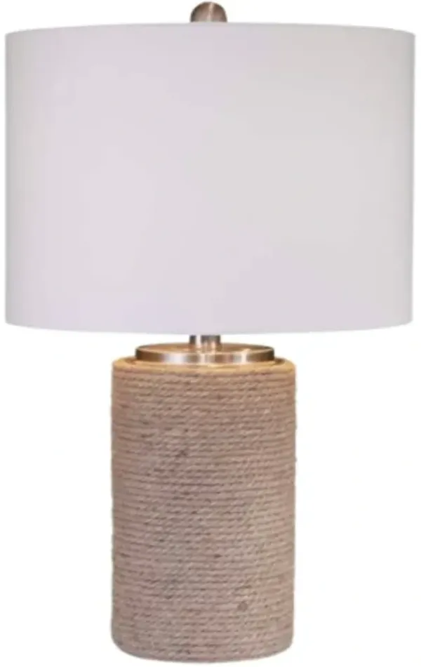 Bassett Mirror Lakeland Brown Rope Table Lamp