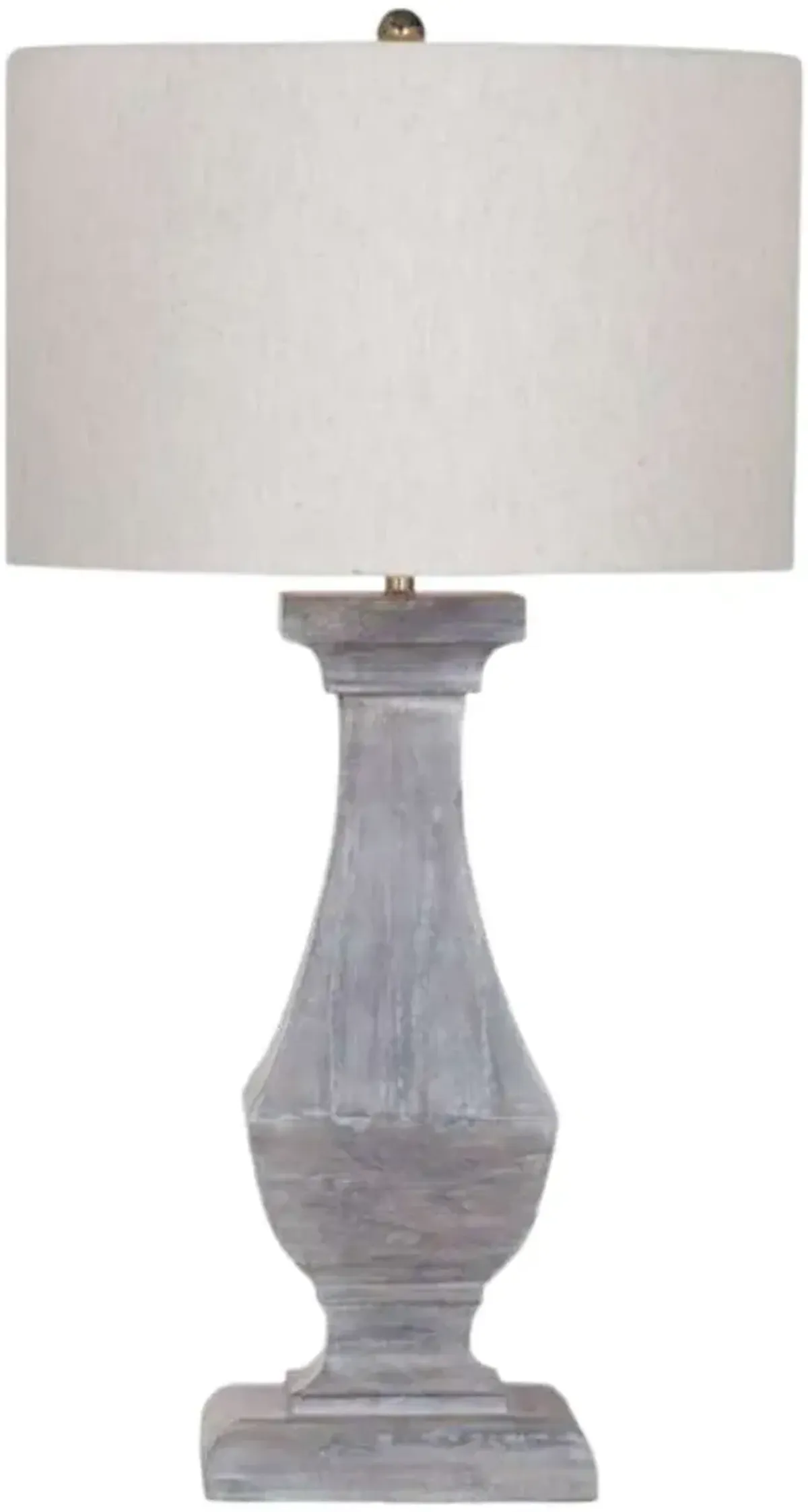 Bassett Mirror Derek Distressed Grey Table Lamp
