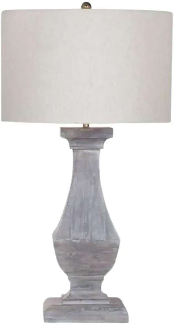 Bassett Mirror Derek Distressed Grey Table Lamp