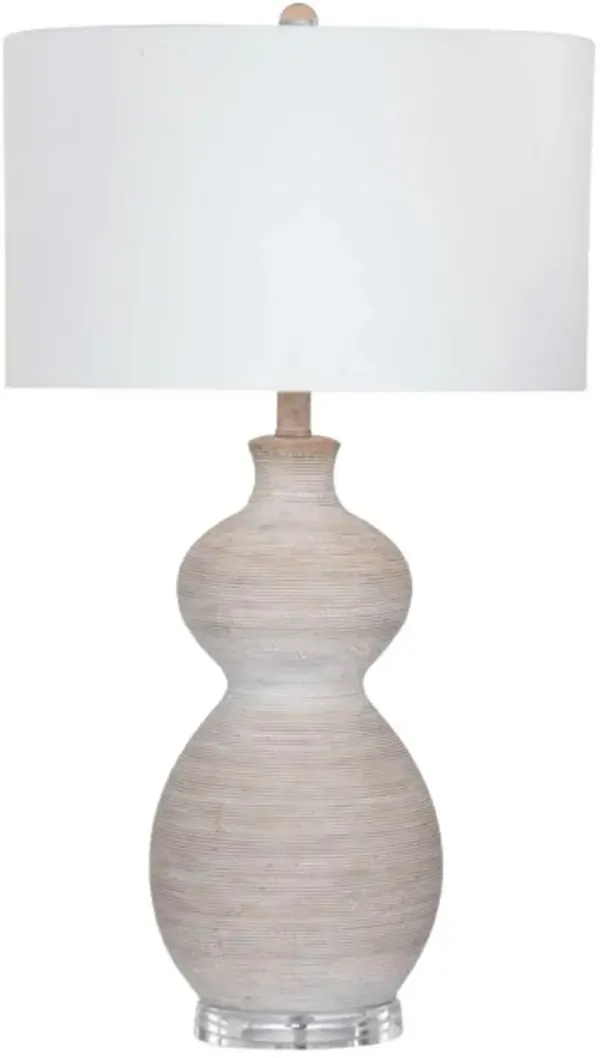 Bassett Mirror Sandy Beige/White Table Lamp