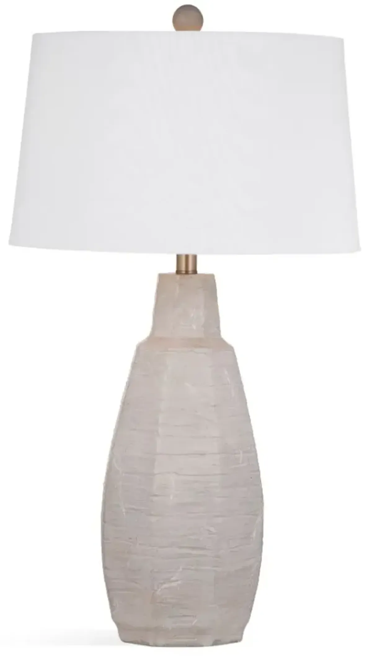 Bassett Mirror Plata Cement White Wash Table Lamp