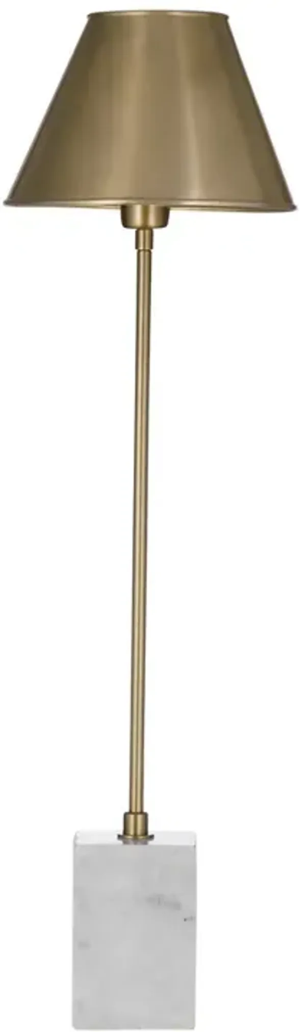 Bassett Mirror Gold White Table Lamp