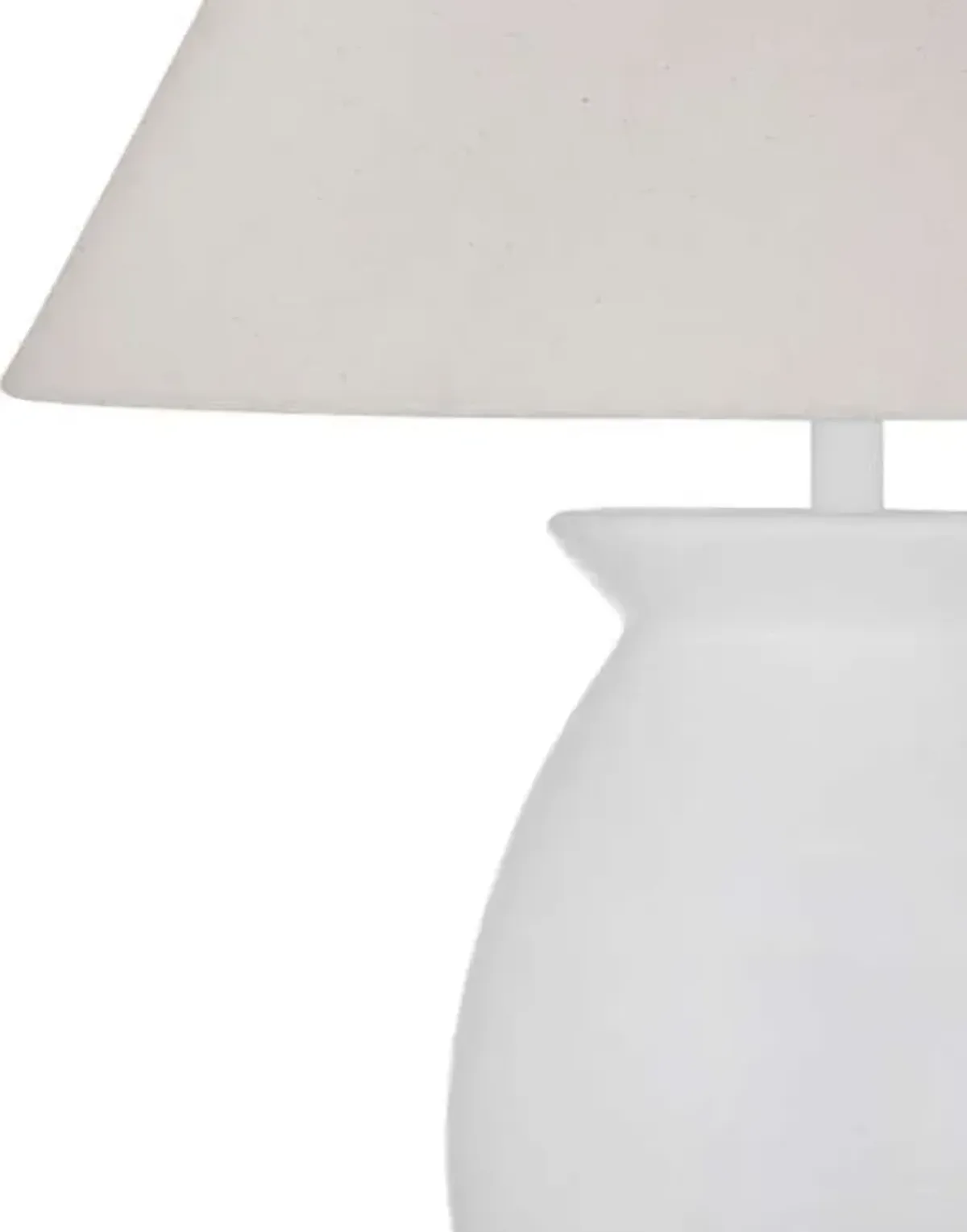 Bassett Mirror Koler Matte White Table Lamp