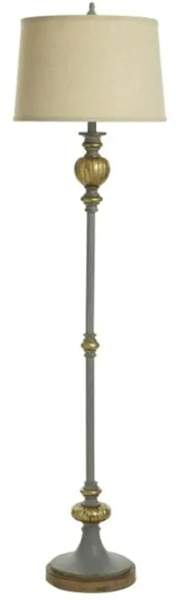 Stylecraft Aged Gold/Gray Floor Lamp