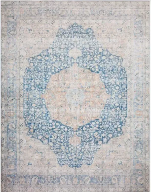LoloiÂ® Rugs Layla Blue/Tangerine 5'x8' Area Rug