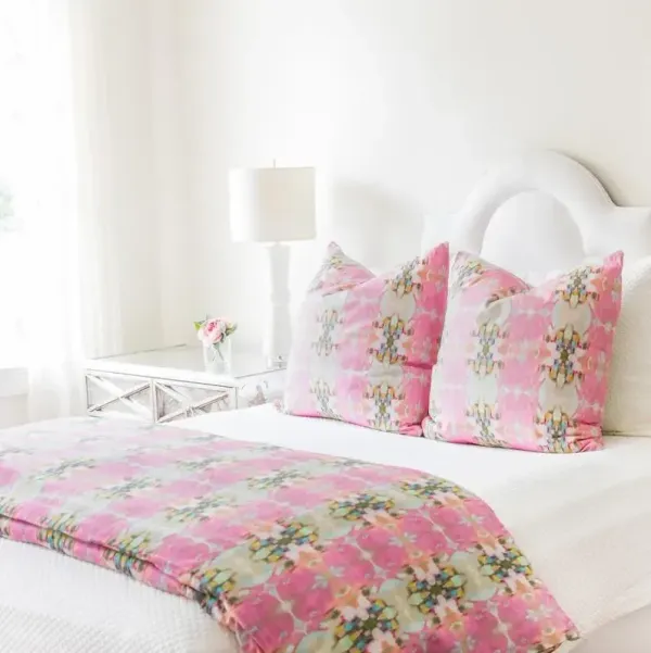 Laura Park Designs King Little Chapel Pink Duvet Cover