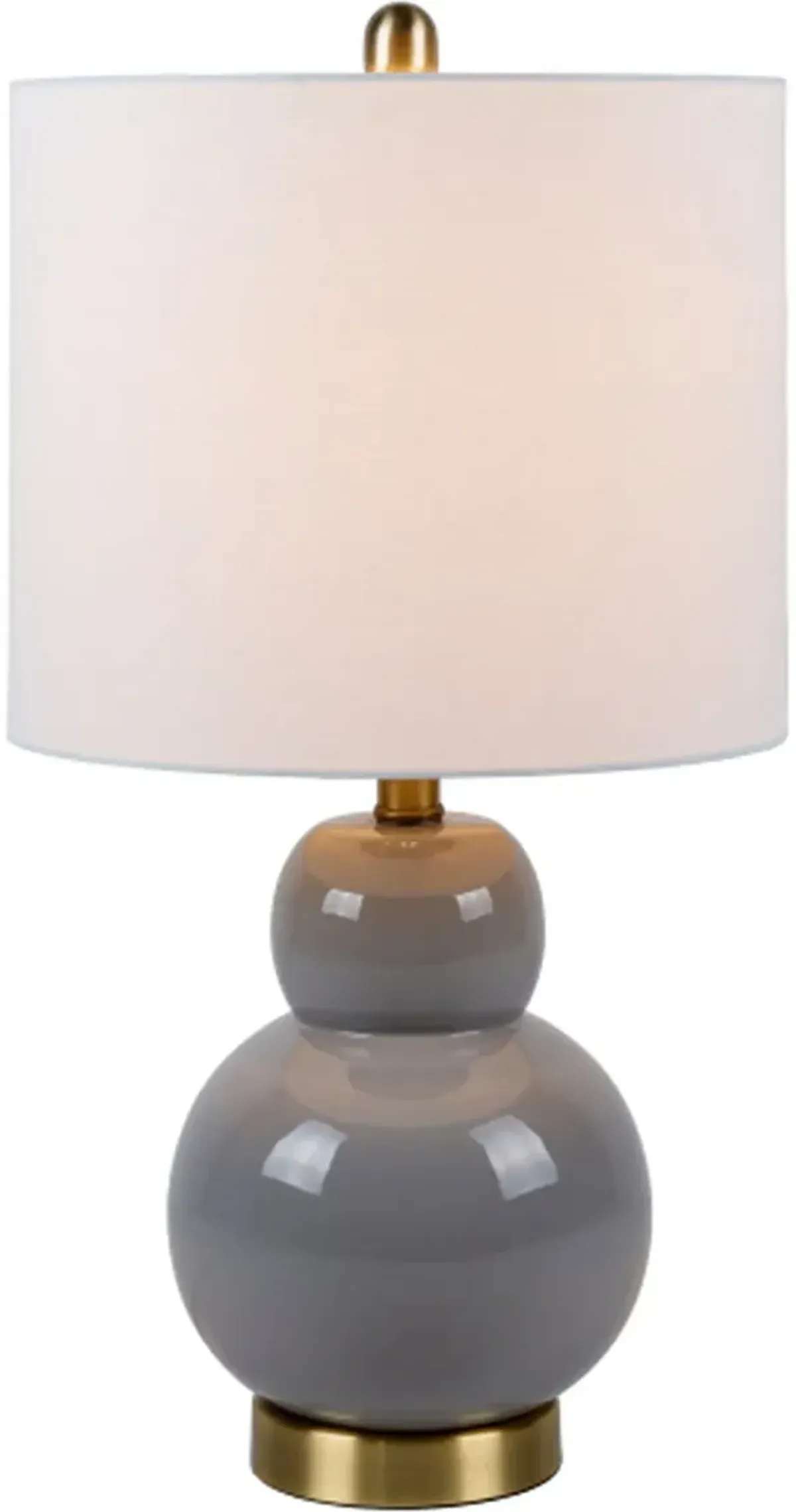 Surya Limestone Gray Glazed/White Lamp