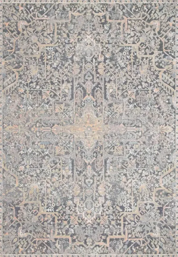 Loloi II Lucia Charcoal/Multi-Color 5'x8' Rug