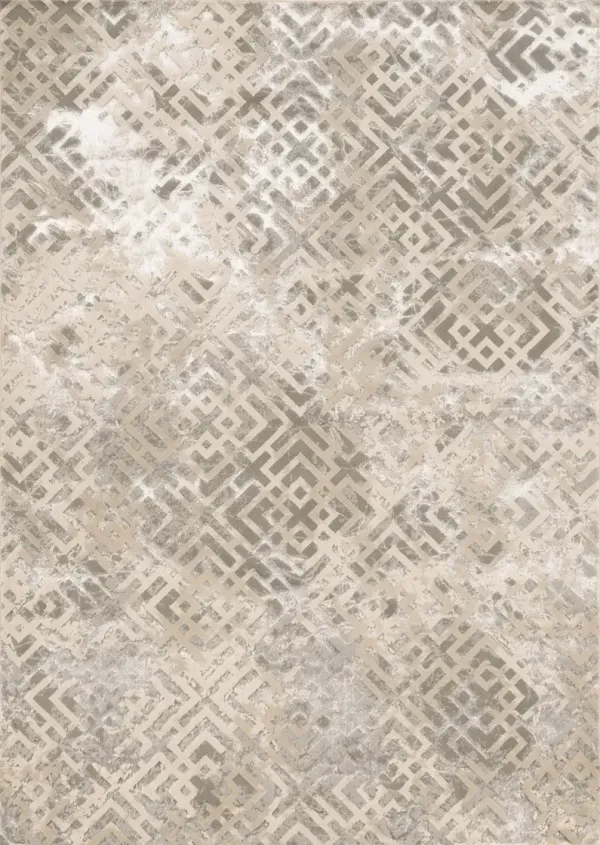 KAS Rugs Luna 7124 Sand/Silver Dimensions 5'x8' Area Rug
