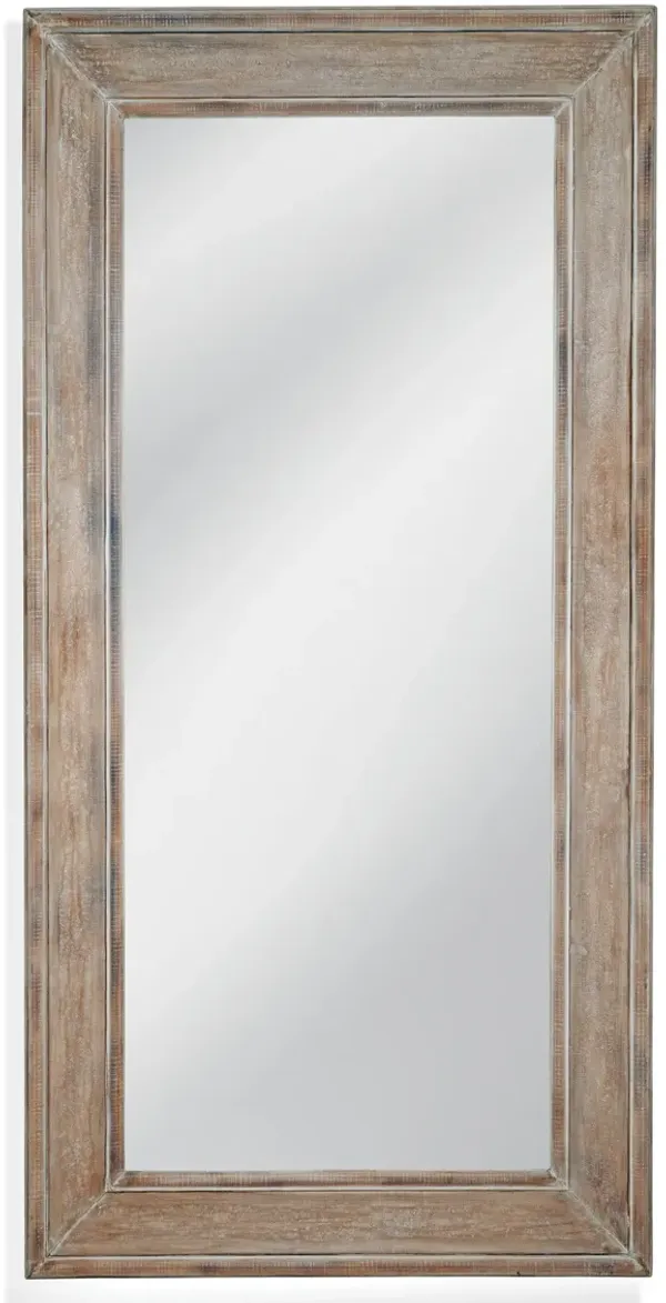 Bassett Mirror Shasta White Cream Natural Floor Mirror