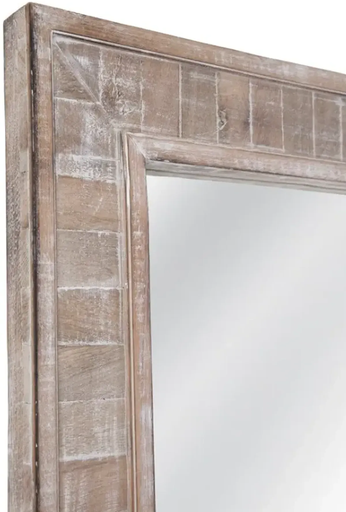 Bassett Mirror Drew White Washed Floor Mirror