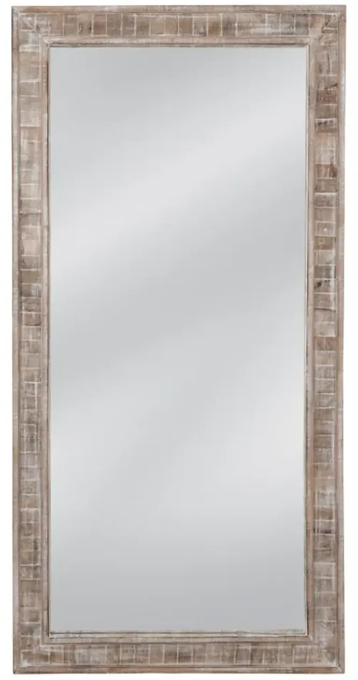 Bassett Mirror Drew White Washed Floor Mirror