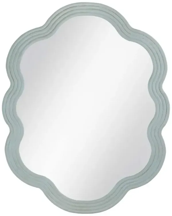 Bassett Mirror Arianna Matte Light Blue Wall Mirror