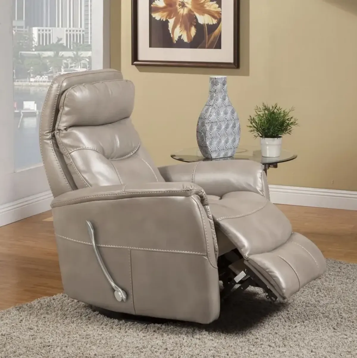 Parker HouseÂ® Gemini Linen Manual Swivel Glider Recliner