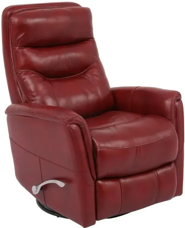 Parker HouseÂ® Gemini Rouge Leather Swivel Glider Recliner Chair