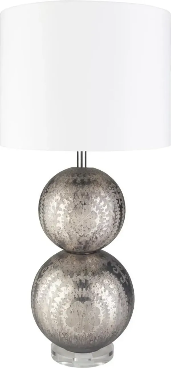 Surya Millicent Silver/White Lamp