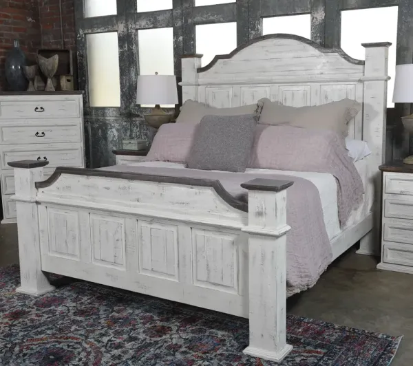 Vintage Furniture Hulk Two-Tone King Panel Bed