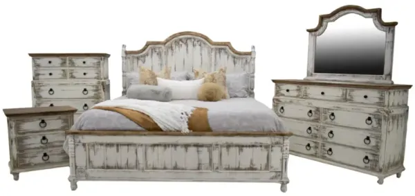 Vintage Furniture Clarice 4 Piece King Bedroom Set