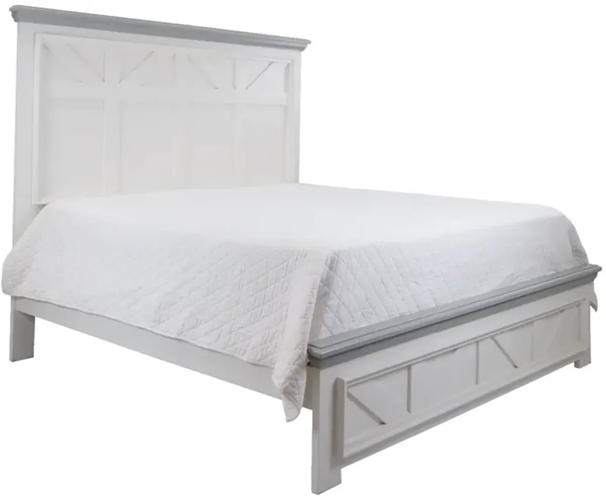 Vintage Furniture Privet Queen Panel Bed