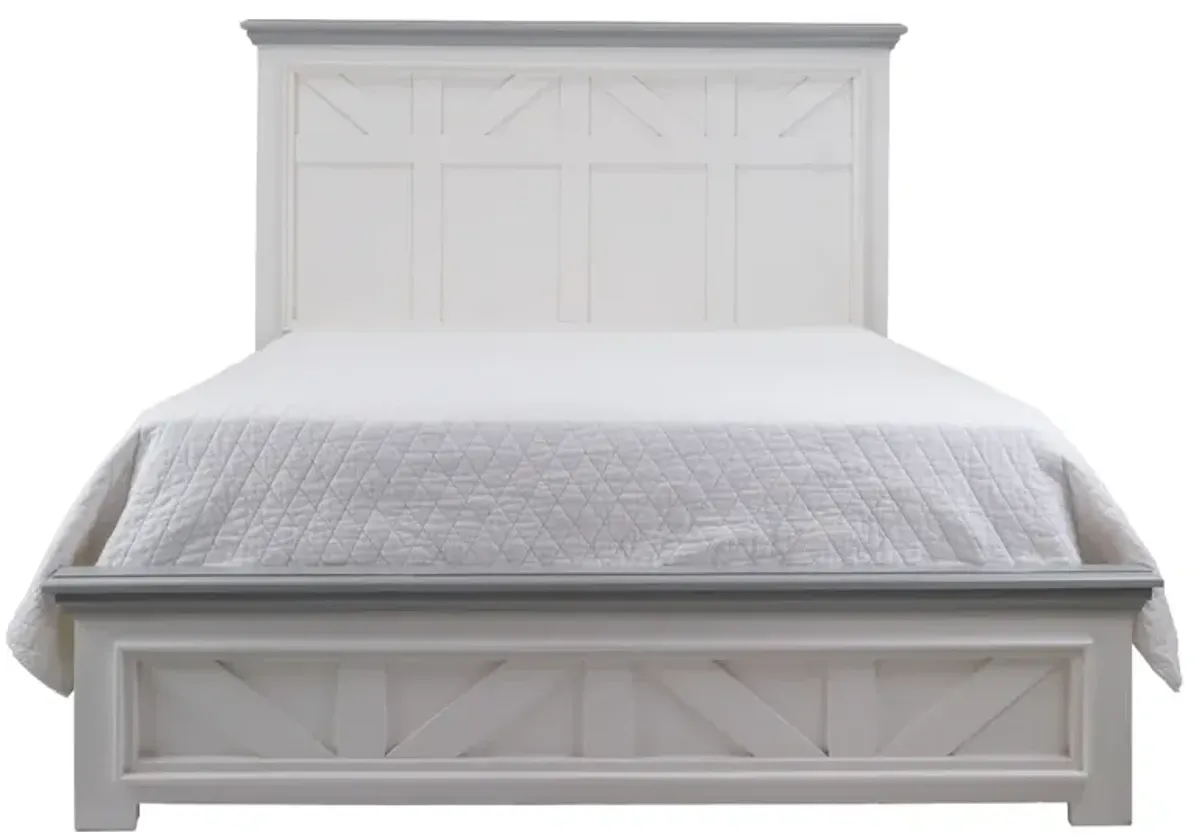 Vintage Furniture Privet Queen Panel Bed