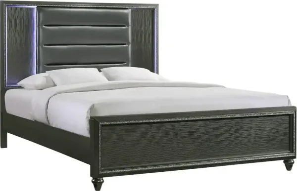 Elements International Moonstone Copper Grey King Bed
