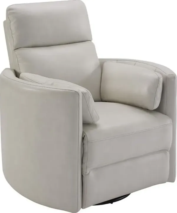 Parker HouseÂ® Radius Florence Ivory Leather Power Cordless Swivel Glider Recliner