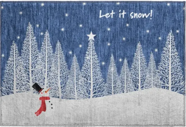 Dalyn Rug Company Let It Snow Navy 2'x3' Door Mat