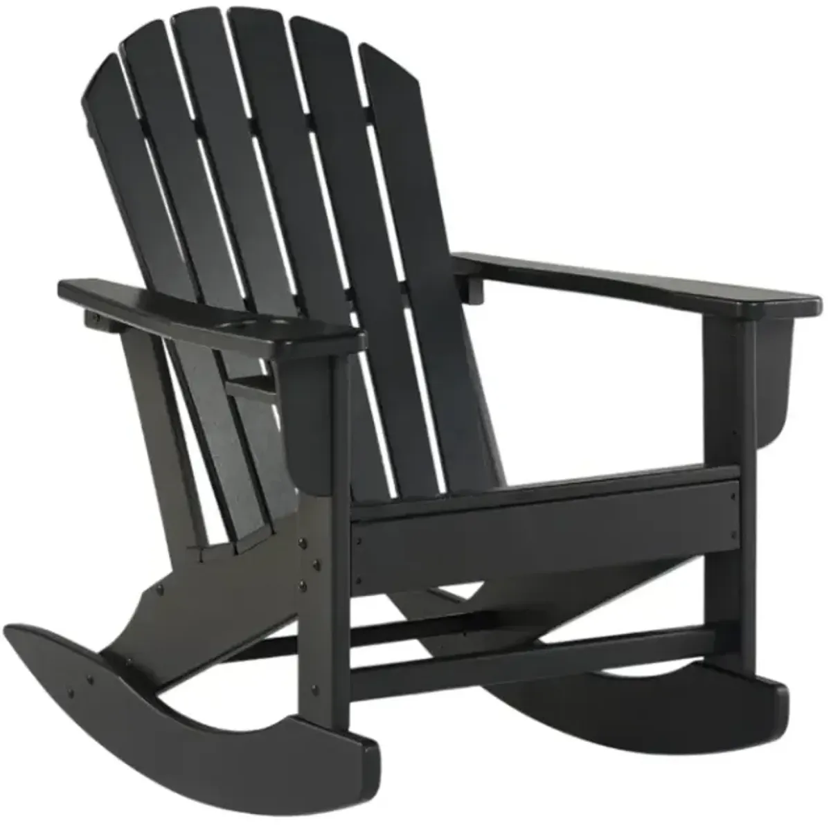 Signature Design by AshleyÂ® Sundown Treasure Black Outdoor Rocking Chair