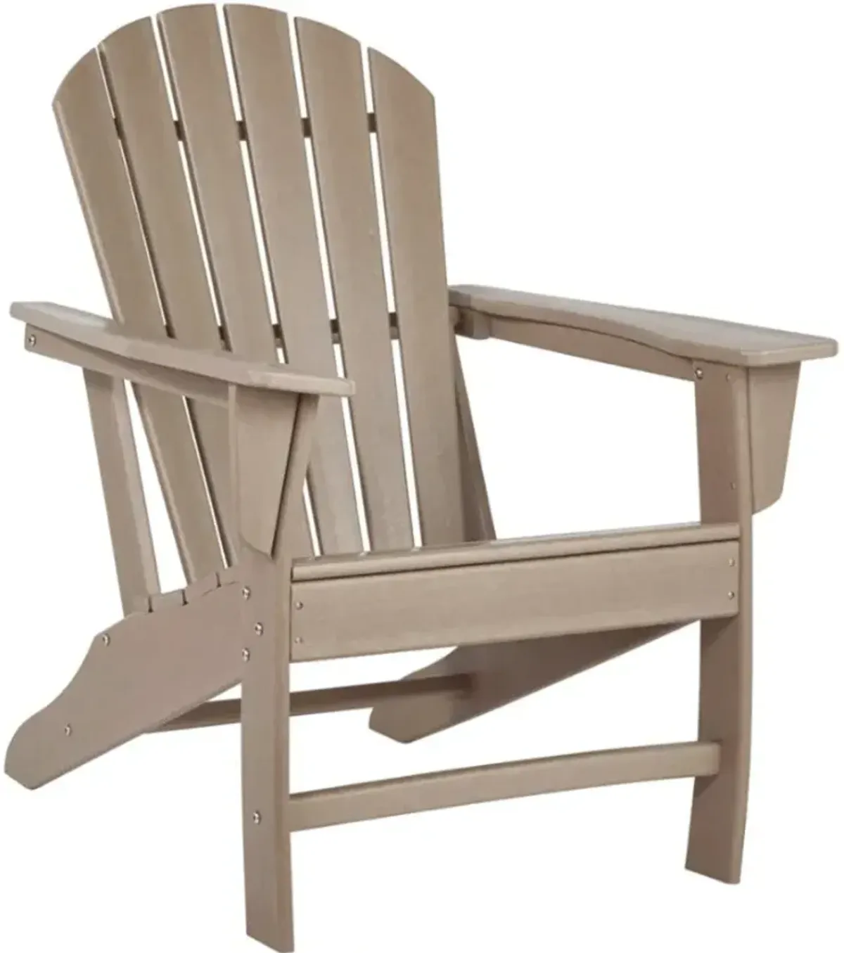 Signature Design by AshleyÂ® Sundown Treasure Driftwood Plastic Outdoor Adirondack Chair