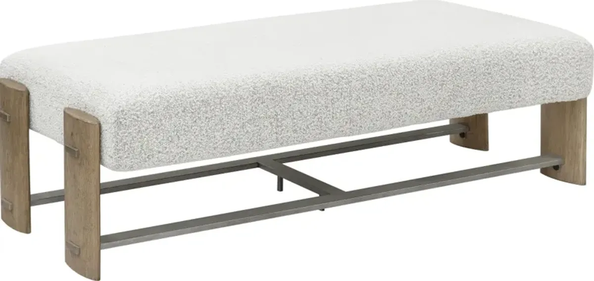 Pulaski Accents Light Natural/White Ottoman