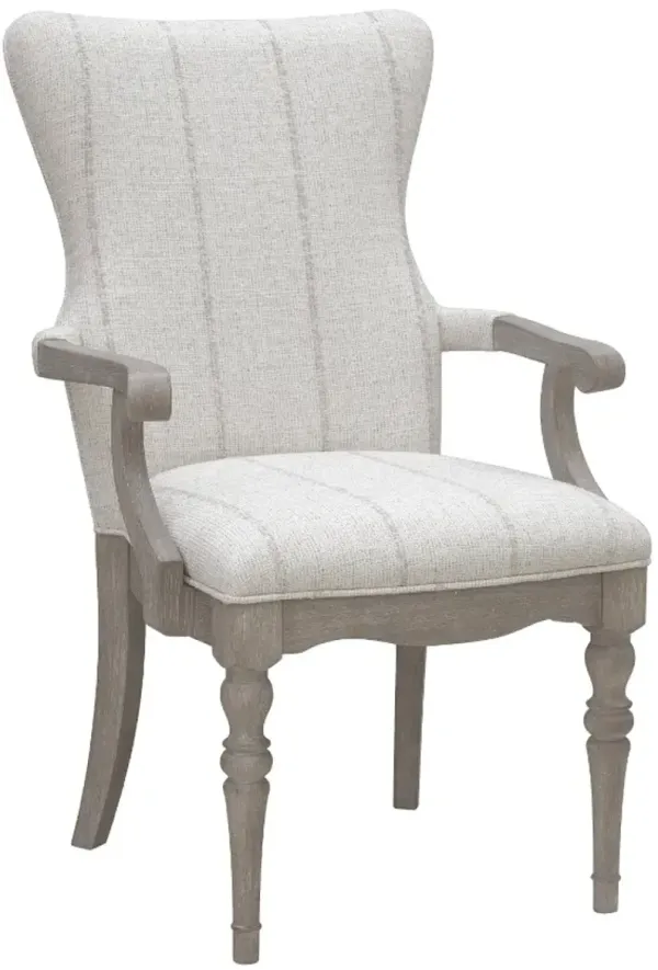 Pulaski Abbotts Glen Windmill Gray Wingback Arm Chair