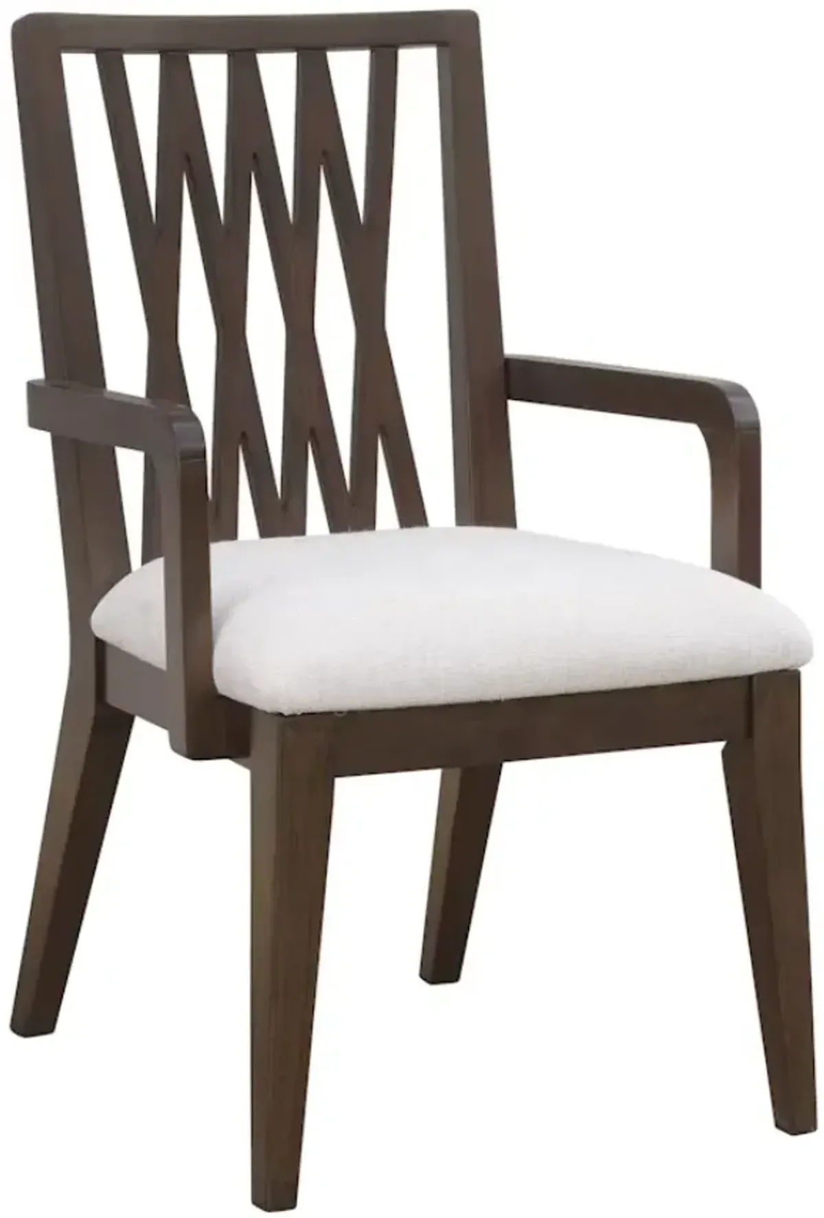 Pulaski Asher Park Beige/Piano Brown Dining Arm Chair