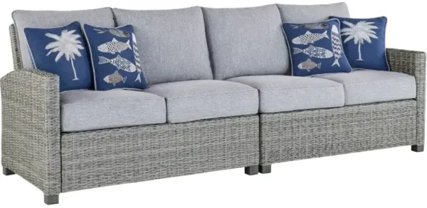 Signature Design by AshleyÂ® Naples Beach 3-Piece Gray Wicker Outdoor Sectional
