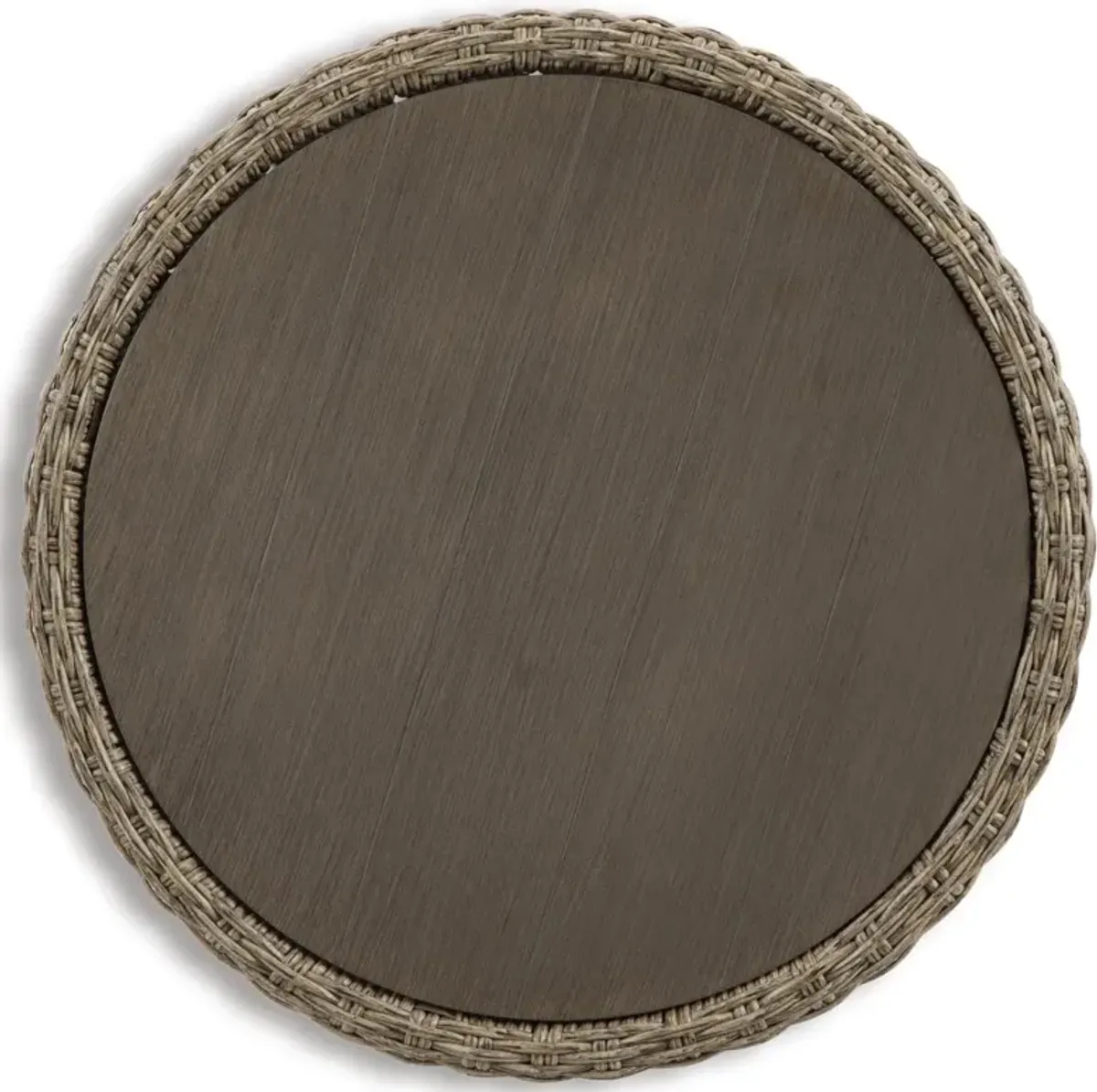 Signature Design by AshleyÂ® Danson Beige Aluminum/Resin Wicker Outdoor End Table