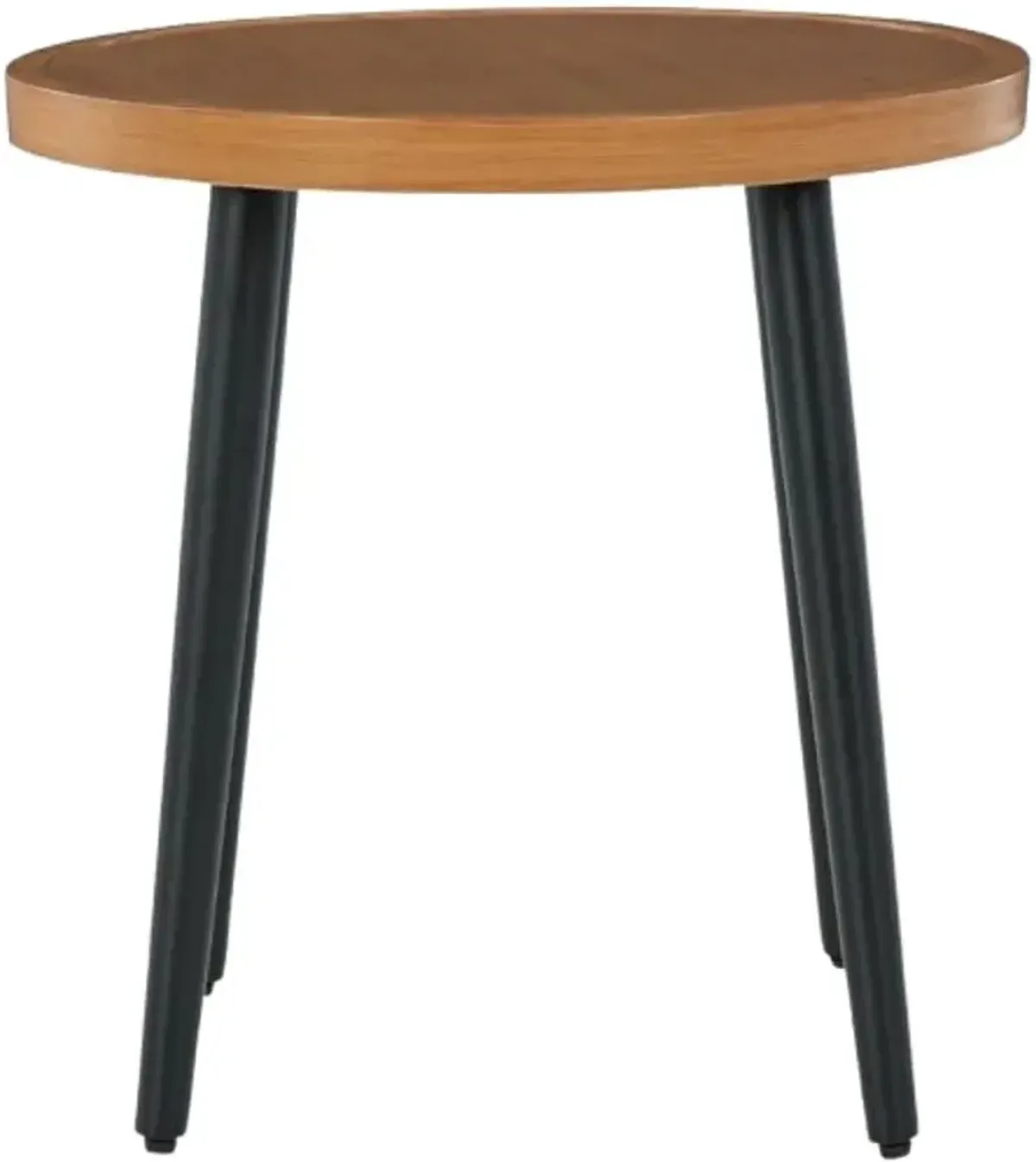 Signature Design by AshleyÂ® Horizon Hall Brown Aluminum Outdoor End Table with Black Base