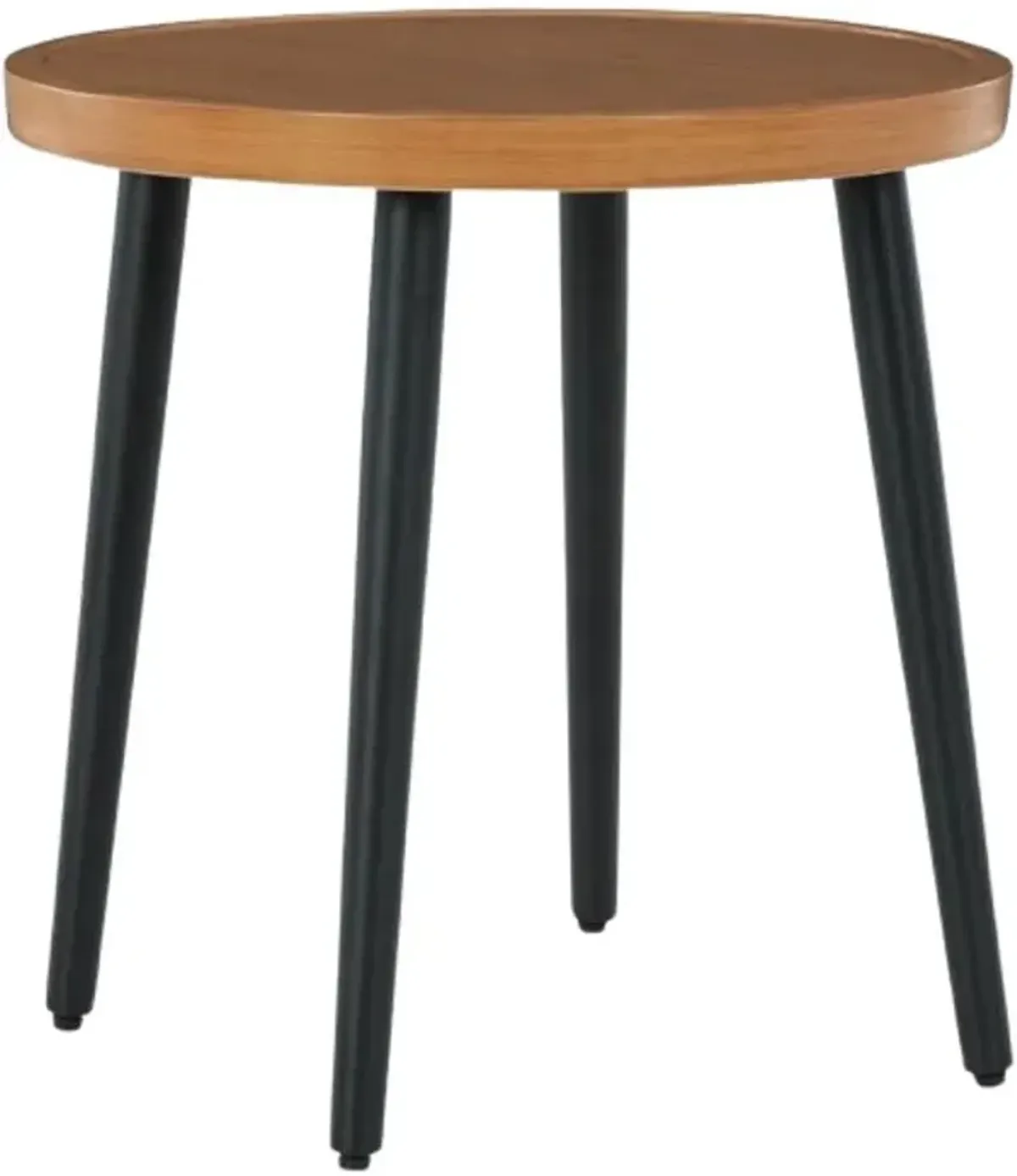 Signature Design by AshleyÂ® Horizon Hall Brown Aluminum Outdoor End Table with Black Base