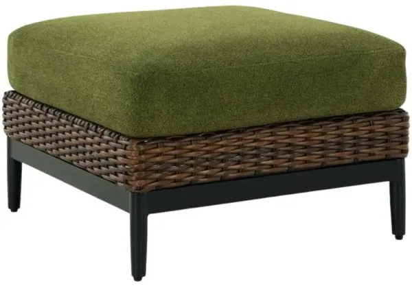 Signature Design by AshleyÂ® Horizon Hall Brown/Green Aluminum/Fabric/Resin Outdoor Ottoman